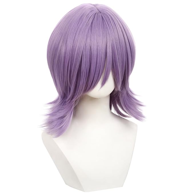 Men Mystery Saja Costume Wig Anime Demon Boys Cosplay Props Halloween Party Outfit Accessories Merch Purple