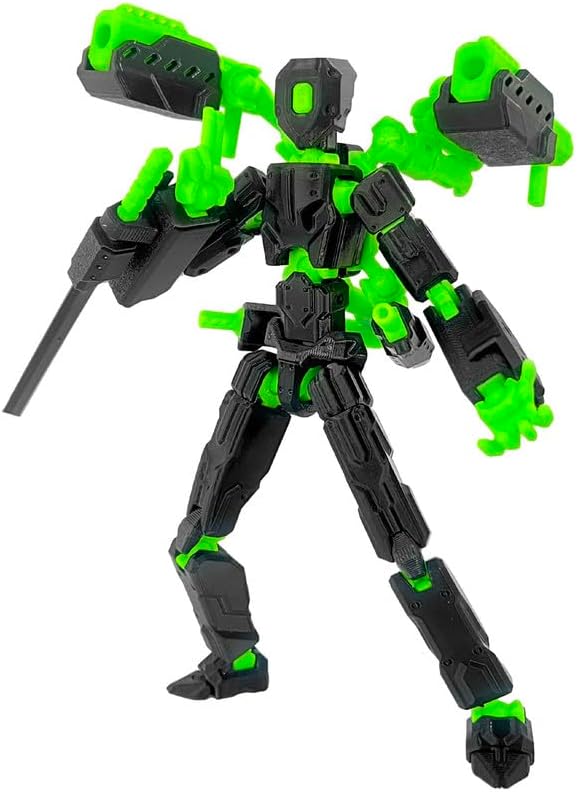 T13 Action Figures Helix Robot 8 Inch, Assembly Completed T 13,3D Printed Robo 13 - The Premium Action Figures for Sci-Fi Enthusiasts (Black Green)