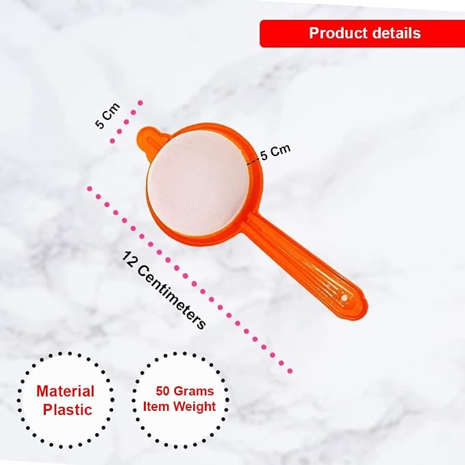 Plastic Tea and Coffee Strainers, Multicolour (Set of 4) Colour May Vary (Plastic Set of 4 Tea Strainer)