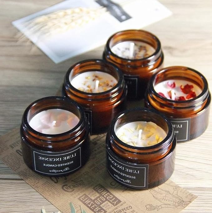 10 Pcs Custom Personalized Small Candles, Customized Scented Lavender Sugar Vanilla Sandalwood Eucalyptus Jasmine 1.5 oz Jars Candles, Thank You Gifts for Friends Graduation Wedding Party Favors