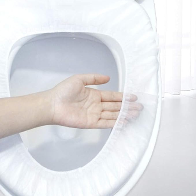 50pcs Dispossable Toilet Seat Covers, Portable Non-Slip Potty Seat Covers for Kids or Adults Travel Accessories