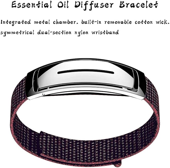 Essential Oil Diffuser Bracelet Indigo Flip Locket Strap | Stainless steel locket with iridescent lid. Quick-adjust velcro strap. 20 felt pads. Lightweight daily aromatherapy bracelet.
