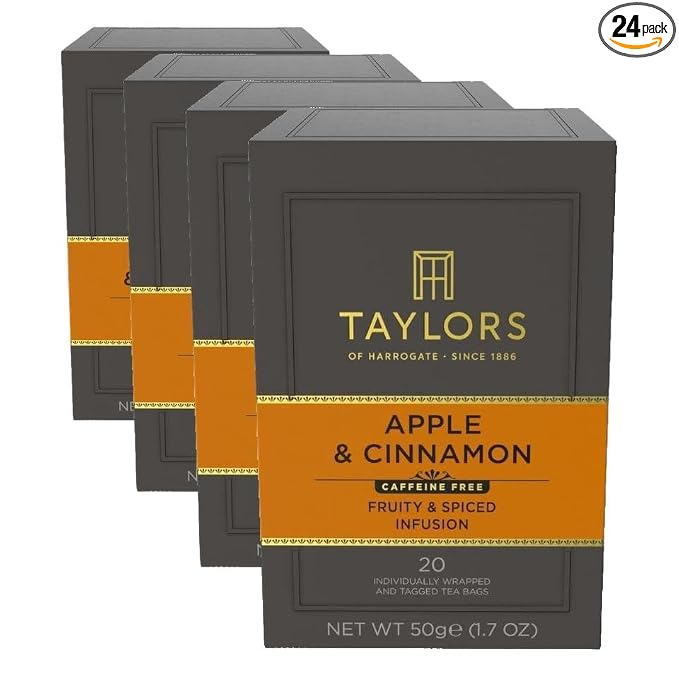 Taylors of Harrogate Apple & Cinnamon Herbal Tea, 20 Count (Pack of 24)