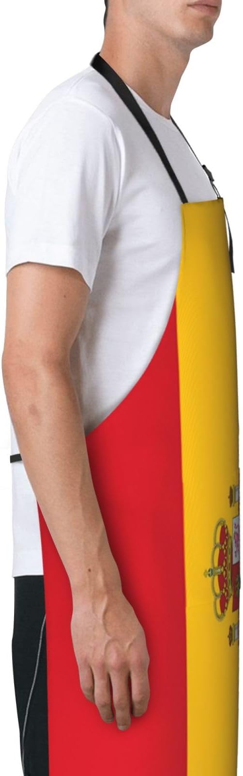 Cute Flag Kitchen Cooking Aprons for Women Men Adjustable Patriotic Flag Apron with 2 Pockets for Home Kitchen Garden
