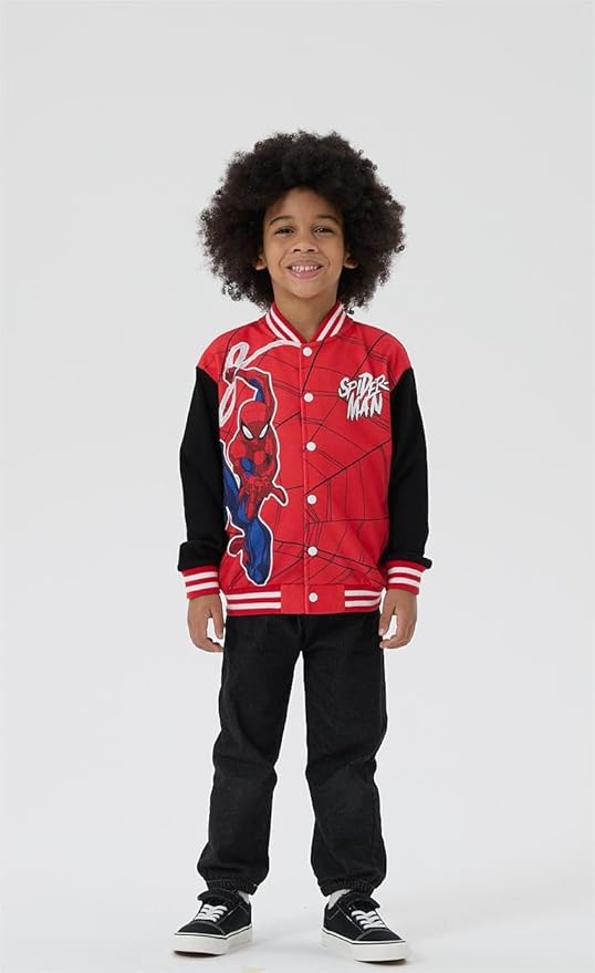 Disney Minnie Mickey Stitch Princess Frozen Marvel Jacket Lightweight Coat Button up Color Block Sweatshirt Sizes 2-14 Years