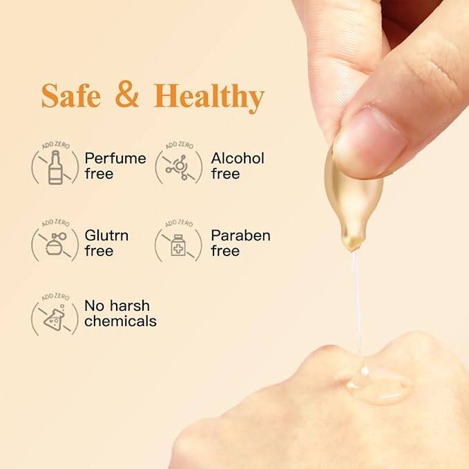 HKH Vitamin C Super Serum for Face - Anti Aging Skincare Vitamin E Serum Capsules with Niacinamide Vit C Oil for Women - Even Tone - Moisturise Skin Smooth Wrinkles - Travel-Friendly (76 Capsules)
