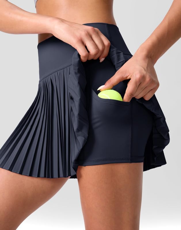 Pleated Tennis Skirt for Women with Pockets Shorts Women's High Waisted Lightweight Athletic Golf Skorts Skirts
