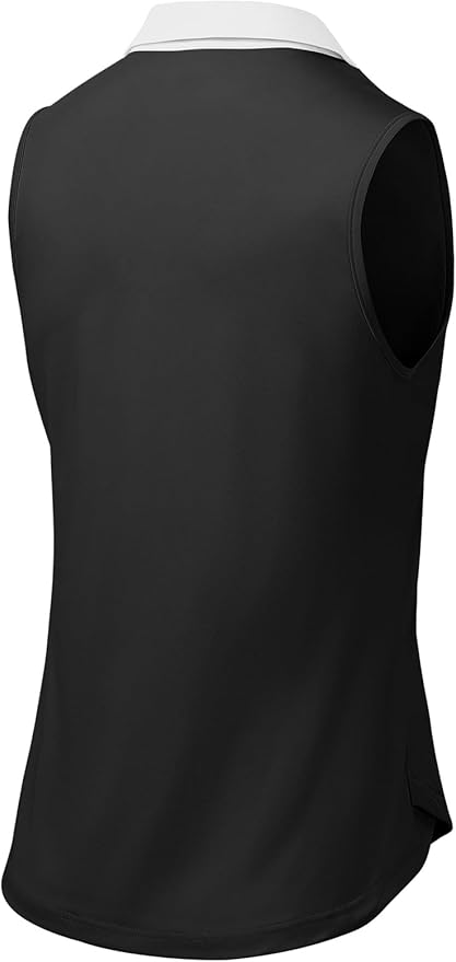 BGOWATU Women's Sleeveless Golf Polo Shirts Collared V Neck Tennis Tank Tops UPF 50+ Quick Dry Lightweight
