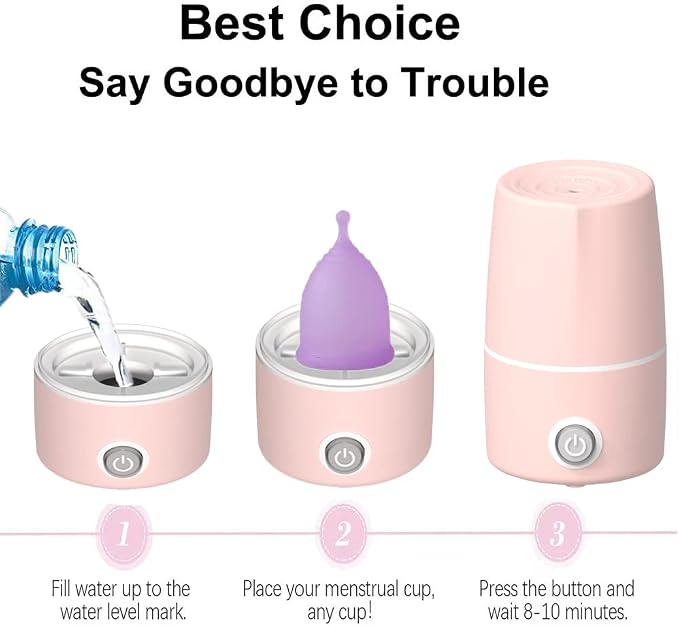 Menstrual Cups Steamer Machine High Temperature Wash Your Cup 99.9% Dirty 8 Minutes (Model Three)
