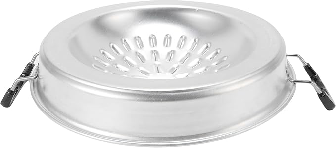 Thai Korean BBQ Grill Pan, Aluminum BBQ Grill Topper, 2 in 1 Non Stick Smoke Steak Grill Charcoal Pan Pork Hot Pot, Even Heating Barbecue Grill Plates, Camping BBQ Pan (30cm/11.81in Original Color)