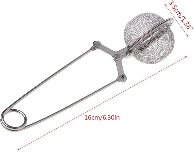 Silver Mesh Strainer Snap Ball Loose Leaf Tea Infuser Stainless Steel Secure Locking Tea Filter Tea Strainers and Filters