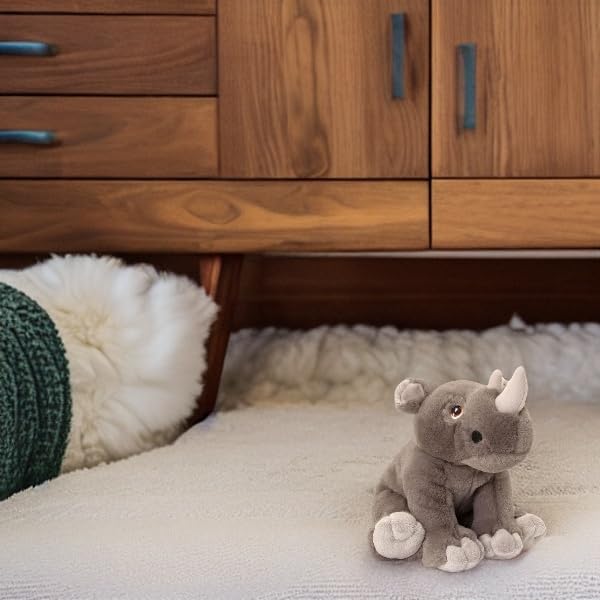 Deluxe Paws Eco-Friendly Rhino Plush Toy Made from 100% Recycled Materials