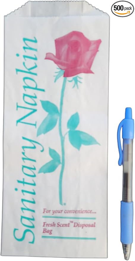 500 pcs Floral Printed Sanitary Napkin Tampon Disposal Bags