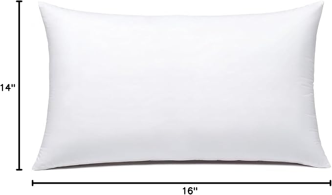 JIEITIVE Throw Pillow Inserts Hypoallergenic Premium Pillow Stuffer Square Form for Decorative Pillow Covers Cushion Set of 1-16 x 24 Inches