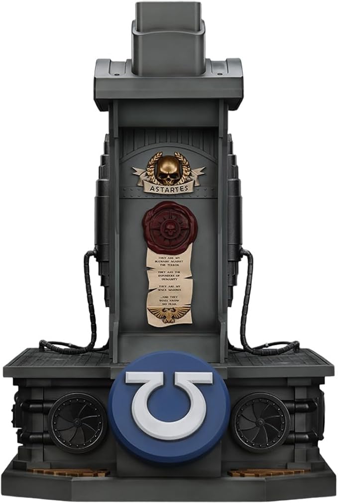 JOYTOY Warhammer 40,000 1/18 Action Figure-Ultramarines Lieutenant Titus' MKX Helmet & Display Stand-Collection Model Birthday Gifts JT01697