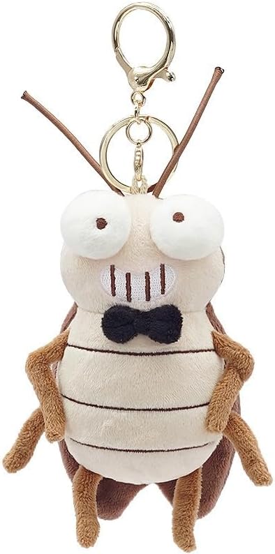 4Inches Evil Cockroach Plushies Creative Animal Keychain Funny Spoof Kawaii Charm Decoration Gifts for Bag Car