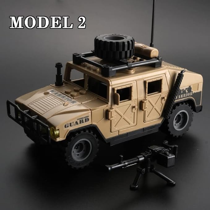 Military Vehicle Building Blocks Playsets, 4 in 1 Army Truck Building Kit, Army Vehicles Toys for Boys