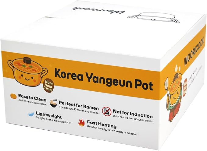 Korea noodle pot Yangeun Aluminum Noodle Pot 6.3" (16cm) | Traditional Korean Cookware for Ramen, Soup & Stew