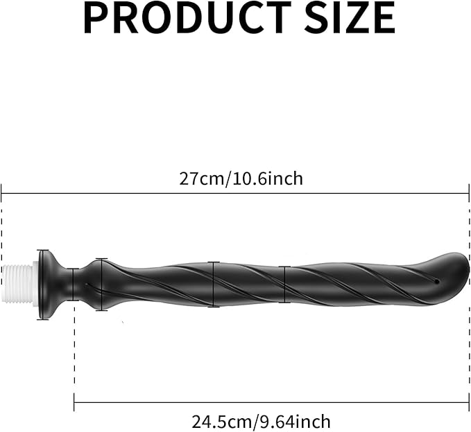 Shower Enema Douche Nozzles -5 Holes Water Spray, Silicone, Reusable Shower Enema Hose