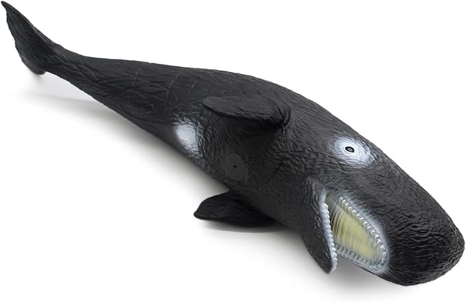 Simulated Ocean Big Animal, One pc 15Inch Soft Filled Rubber Sea Educational Toys (Sperm Whale)