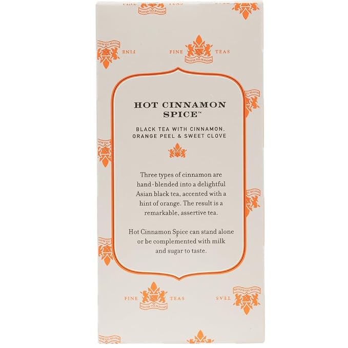 Harney & Sons Black Tea Bags, Hot Cinnamon Spice, 20 Count