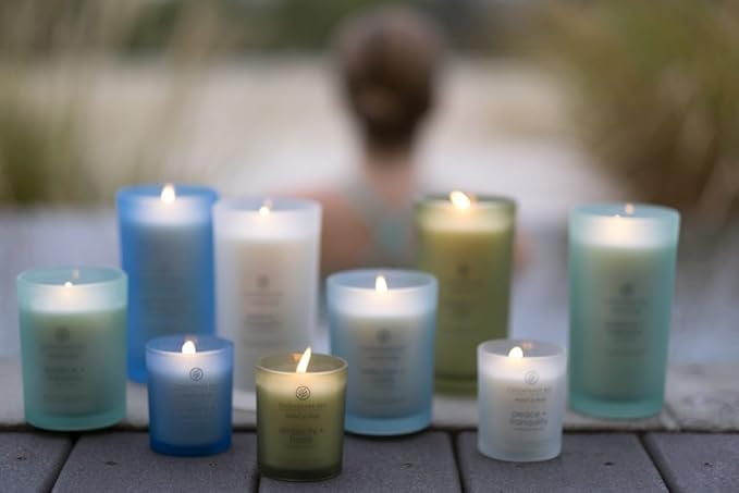 Chesapeake Bay Balance + Harmony Scented Candle Water Lily Pear Fragrance 50 Hours Burn Time Warm & Decorative Soy Wax Blend (Pack of 4)