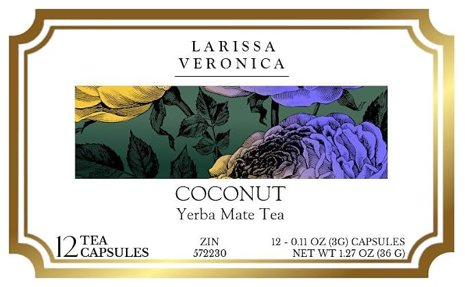 Coconut Yerba Mate Tea (Single Serve K-Cup Pods) (12 pods, ZIN: 572230) - 2 Pack