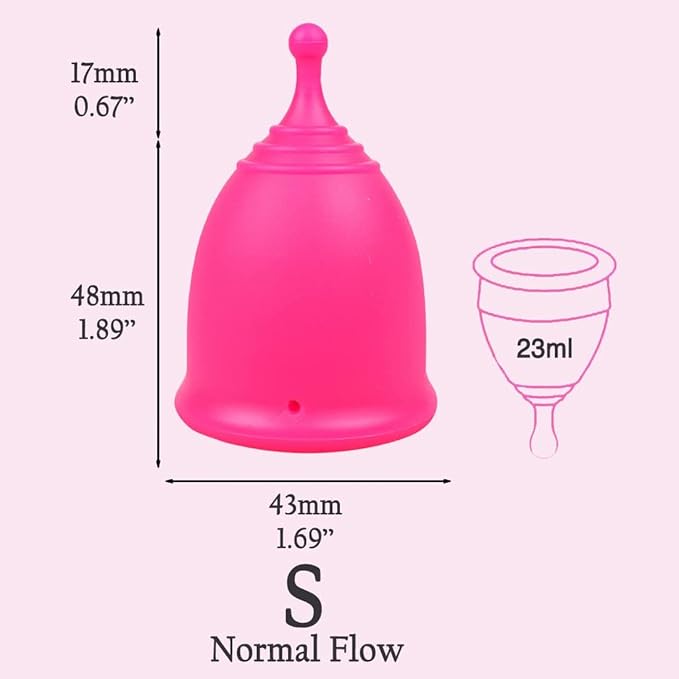 SHORDY Menstrual Cups (Small), Single Pack with Box, Soft & Flexible, Copa Menstrual Kit for Women Upto 12 Hours of Comfort, Eco-Friendly & Safer Alternative to Disc Pads Tampons (Pink)