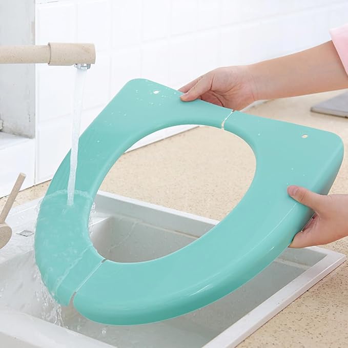 HEALLILY Folding Potty Seat Portable Toilet Training Seat Cover Cushion Pad Lightweight Foldable Travel and Home Use