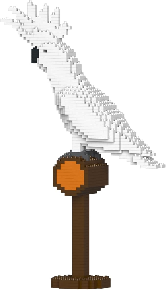 JEKCA Umbrella Cockatoo 01S | Parrot Plastic Building Blocks | Age 14+