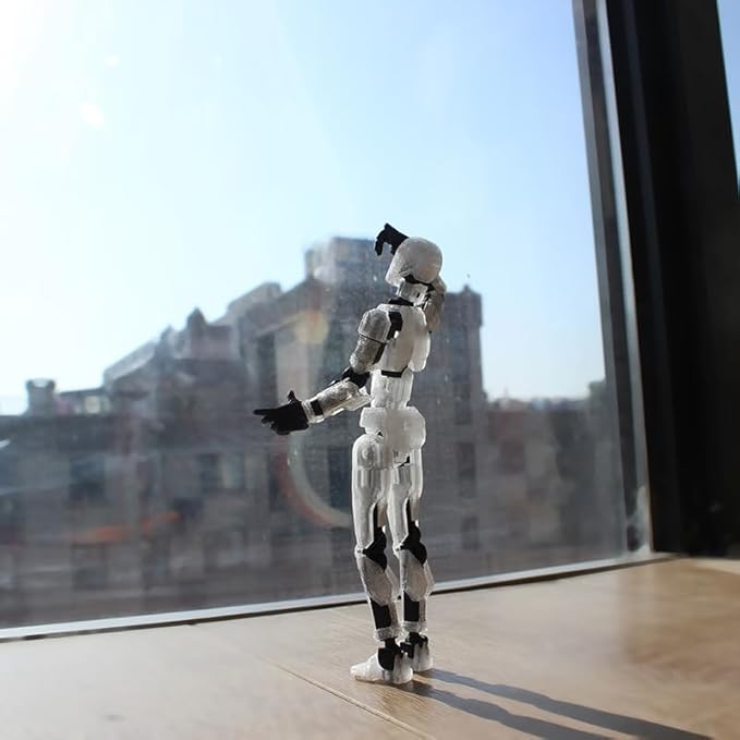 Titan 13 Action Figure, Lucky Robot 13 Action Figures, 3D Printed Multi-Articular Action Figures, Robot 13 Figure for Boy, Action Figure for Desktop Decorations (Transparently)
