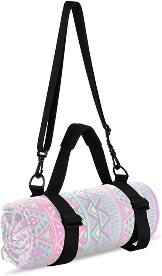WISDING Yoga Mat Strap for Carrying, Adjustable Mat Sling with Handle | Fits Most Yoga Mats, Soft Neoprene Handle, Hands-Free Carry for Pilates, Gym & Travel