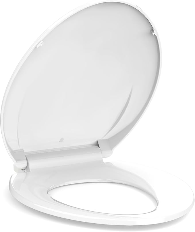 Elongated Toilet Seat, Soft-Slow Close, 19 Inch Elongated Toilet Seat For Elongated Toilets, Quiet-Close Lid And Seat, Easy To Install And Clean, Never Loosen, White