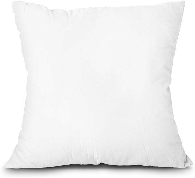Edow Throw Pillow Insert, Lightweight Soft Polyester Down Alternative Decorative Pillow, Sham Stuffer, Machine Washable. (White, 26x26), 1 Count (Pack of 1)