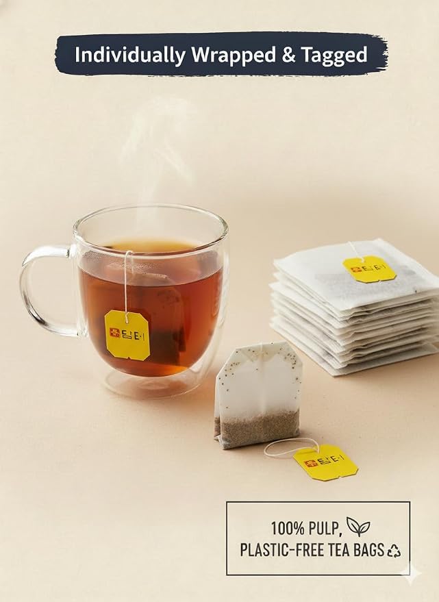 Damtuh Korean Roasted Rice & Solomon’s Seal Tea – Traditional Herbal Tea - Caffeine-Free, Sugar-Free, Non-Caloric, 40 Tea Bags (1.5g each, Pack of 2)