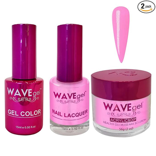 WAVEGEL Soak-Off Gel, Nail Lacquer & Acrylic/Dip Powder Matching Set - Princess Collection - #81 Blush Lipstick
