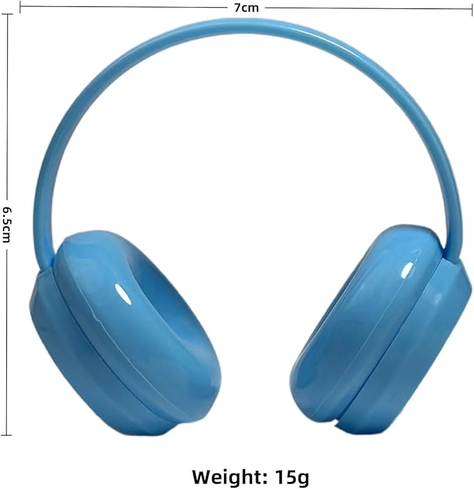 3pcs Doll Accessories Set for 17cm Doll Included Headphones, Canvas Shoes and Mini Gradient-Lens Glasses, Trendy Dress Up Accessories for 6.7 Inches 1st/2nd/3rd Gen Figures (Headphone Set - Blue)