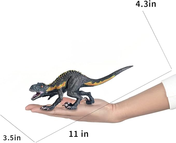 Large Realistic Tyrannosaurus Rex Toy, 15.7 inch and 11 inch T-REX Dinosaur Colletion, Kids' Play Dinosaur & Prehistoric Creature Figures with Moveable Jaw, Red, Ages 8+