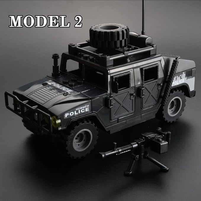 Military Vehicle Building Blocks Playsets - 4 in 1 Army Truck Kit, Car Toys for Kids, Vehicles for Boys
