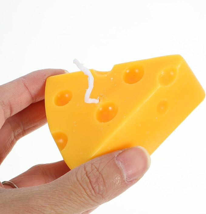 2pcs Cheese Shape Aromatherapy Candles with Fragrance Paraffin Wax Scented Decorative Candles for Party Home Relaxation Stress Relief Birthday and Festival Gift