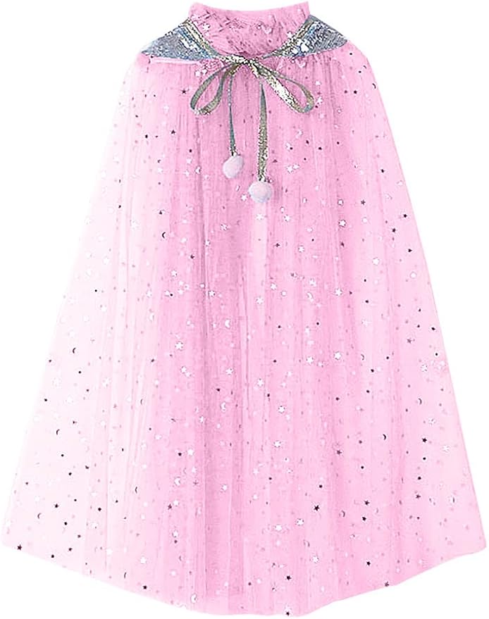 FKKFYY Rainbow Cape Cloak for Girl Princess