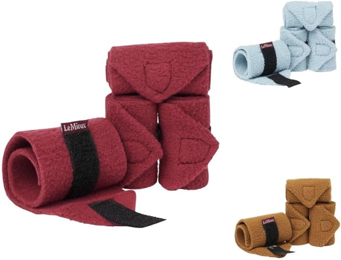 LeMieux Toy Pony Bandages for Toy Pony - Fleece - Simple Fastening - Suitable for Ages 3 Years + - Ginger