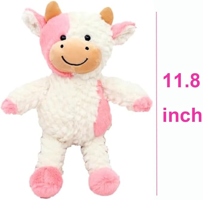 Cow Stuffed Animals Soft Plush Cute Cow Doll for Boys Girls 11.8in (zhangniu fense)