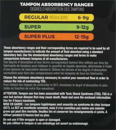 U by Kotex Tampons, Click Compact, Super Plus Absorbency, Unscented, 45 Count (Pack of 4)