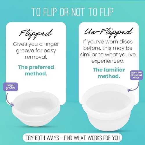 Casco Flip Menstrual Disc - Includes Menstrual Disc Case, Menstrual Disc, & Instructions - Silicone Period Discs for Women - Made in Maine, USA - Period Disc Reusable. (Large - Mid/High Cervix)