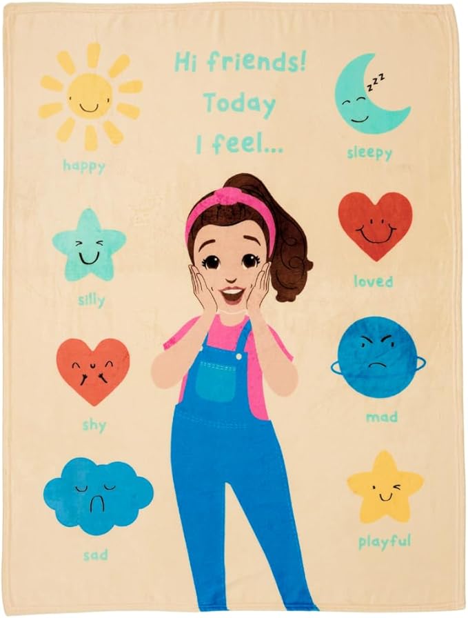 Ms. Rachel Educational Adventures Bedding Super Soft Cozy Throw, 46 in x 60 in, (Officially Licensed Product) by Franco Kids