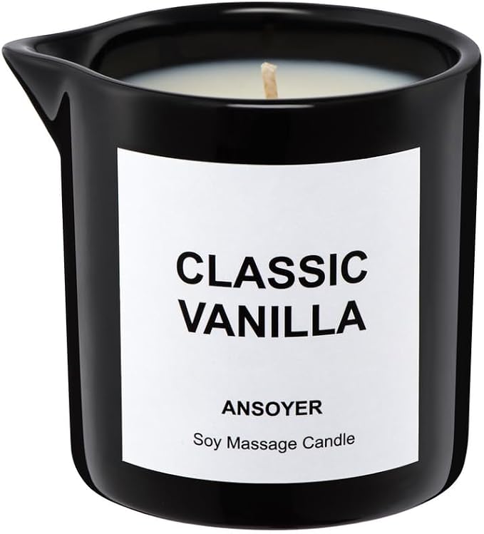 Massage Oil Candle, Ultra Hydrating Body Care with Soybean Oil, Body Oil Candle, 8.1oz, Amazing Gift (Classic Vanilla)