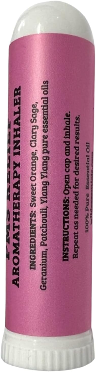 Wild Essentials 3 Pack of PMS Relief Aromatherapy Nasal Inhalers Made with 100% Natural Essential Oils to Help with Menopause, PMS, imbalance