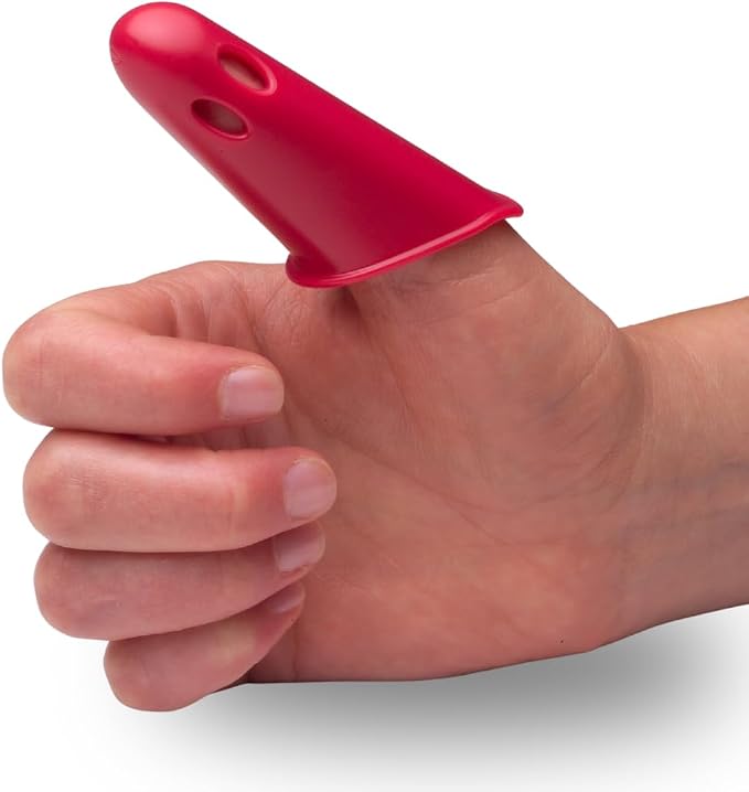 Thumbsavers Massage Tool for Deep Tissue and Trigger Point Massage – Thumb and Joint Support for Massage Therapists, Chiropractors and Physical Therapists – Hand Protection Aid (Small, Red)