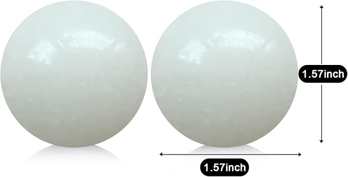 Natural Marble Baoding Chinese Meditation Balls, Stress Relief Hand Exercise Therapy Set, White Medium-1.57"